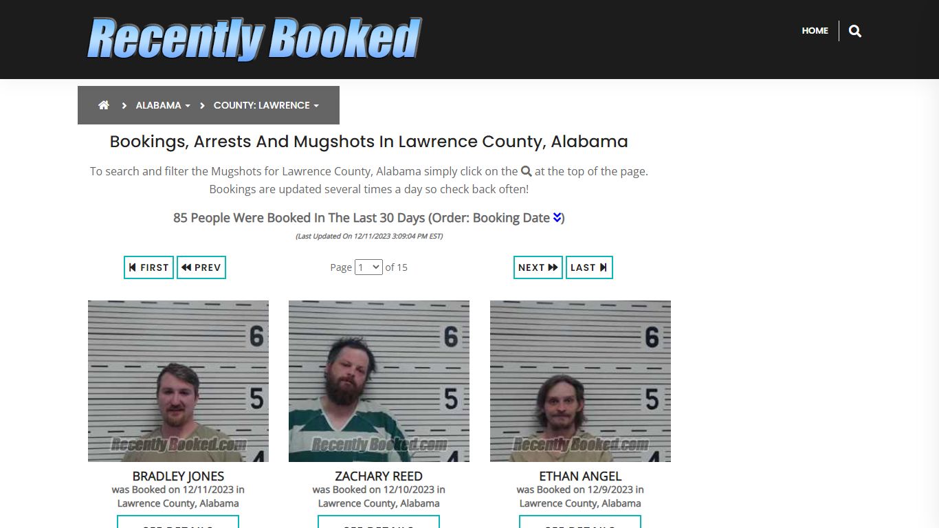 Bookings, Arrests and Mugshots in Lawrence County, Alabama